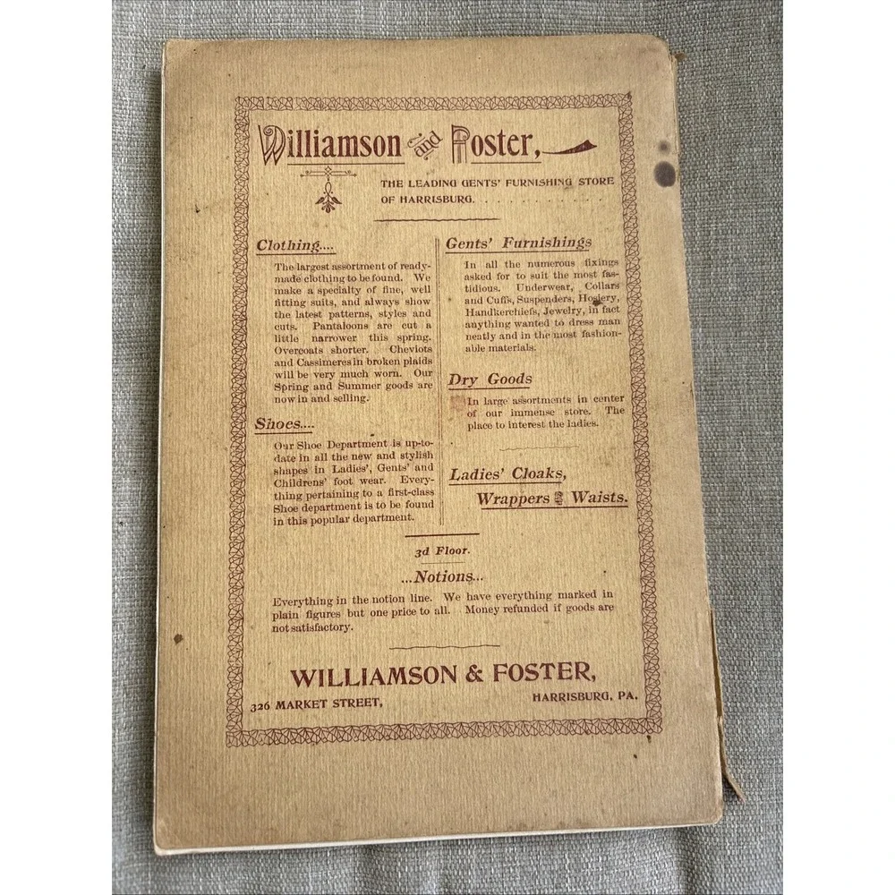 Shippensburg University Normal Literary Gazette 1896 Pennsylvania Antique Colleg